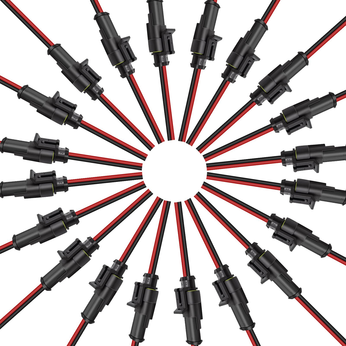 BFXM front view assembled connector showing compact weatherproof design and reliable fit