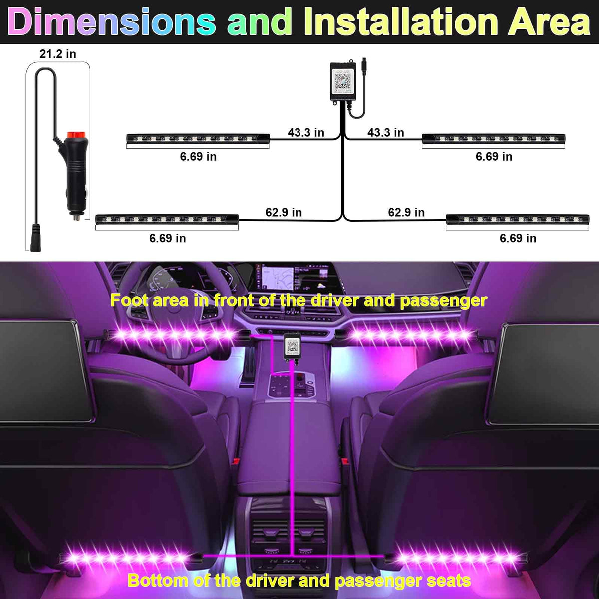 BFXM close-up of LED diodes highlighting color range and build quality