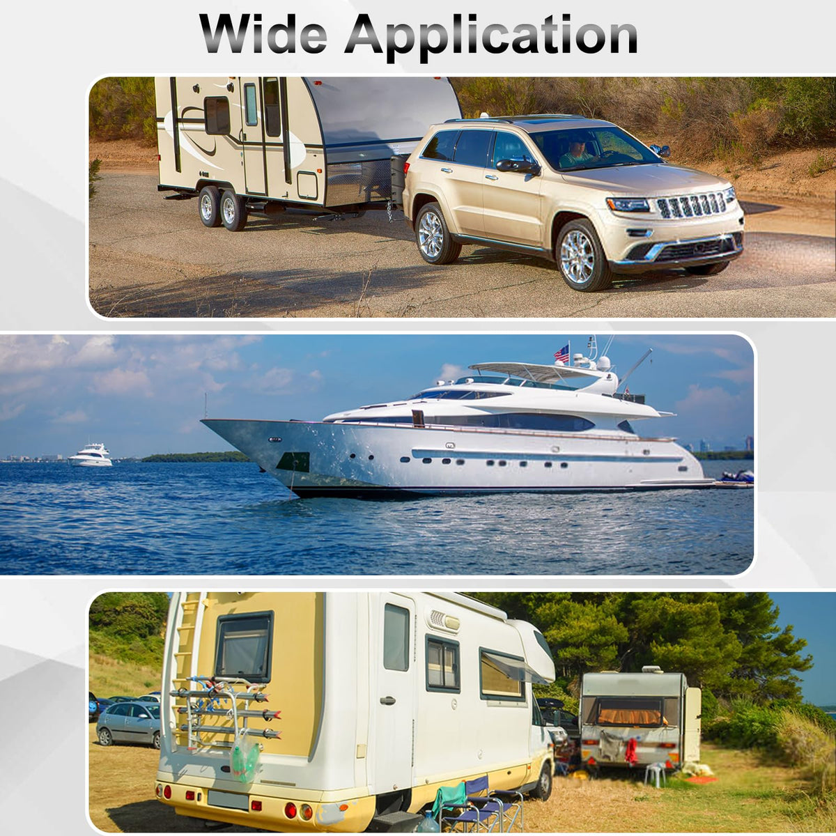 BFXM inlet in camping scene demonstrating reliable shore hookup benefit
