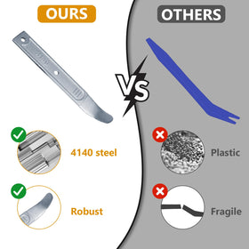 BFXM pry tool stored in car glove box for convenient on‑the‑road repairs