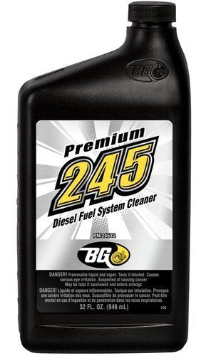 BG 245 front bottle view showing label and performance benefits