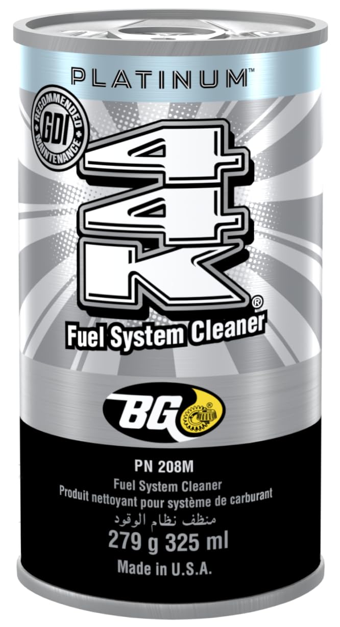 BG 44K front label close-up showing product benefits for cleaner fuel system