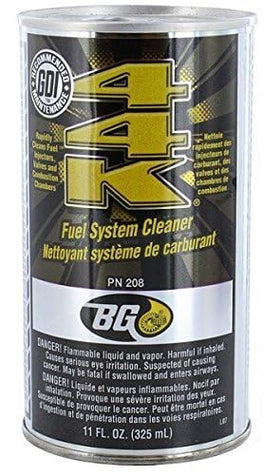BG 44K 11 oz bottle beside ruler showing compact size for bench use