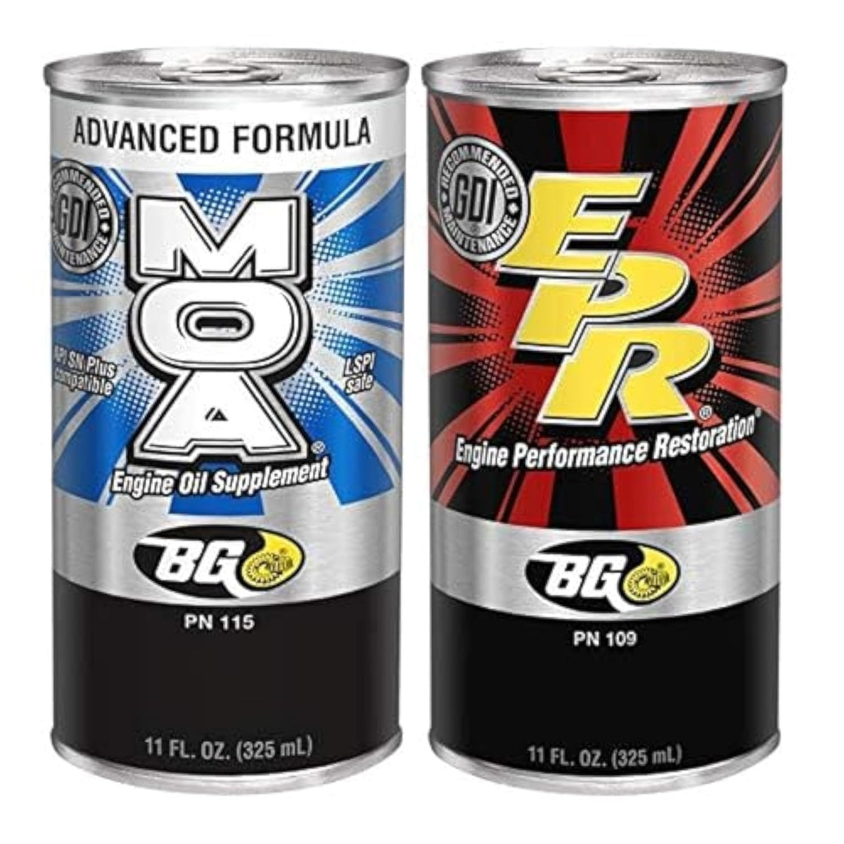BG kit front packaging showing two 11oz cans, clear product ID and benefits