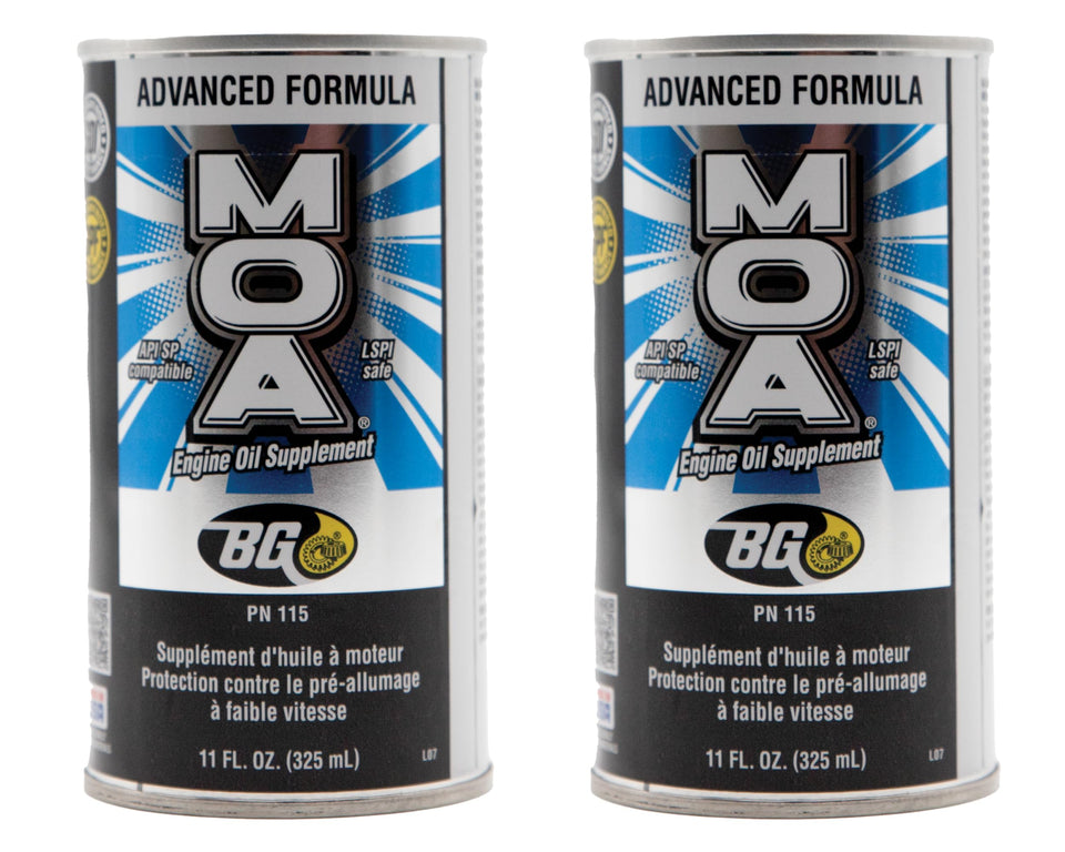 BG MOA front can showing label and benefits for engine protection
