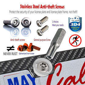 BGGTMO anti-theft screws kit displayed with caps for secure, tamper-resistant mounting