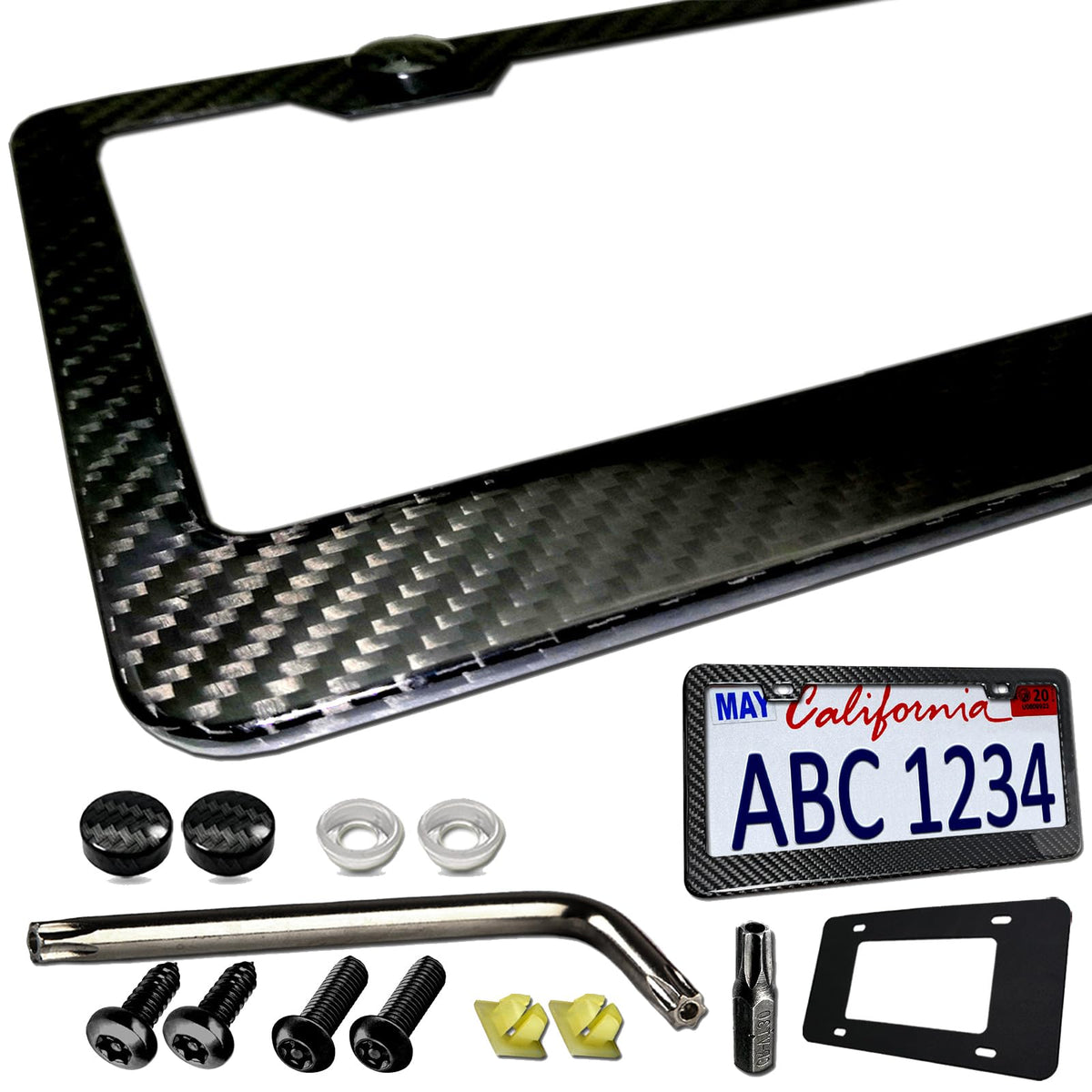 BGGTMO front view of carbon fiber frame showing glossy finish and premium look