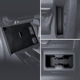 bgucar door pocket liner fitted to Tacoma door for organized storage