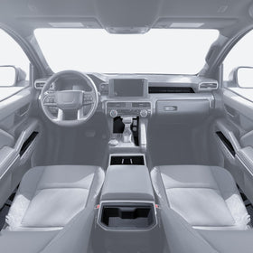 bgucar full interior view installed in Tacoma for clean protected cabin