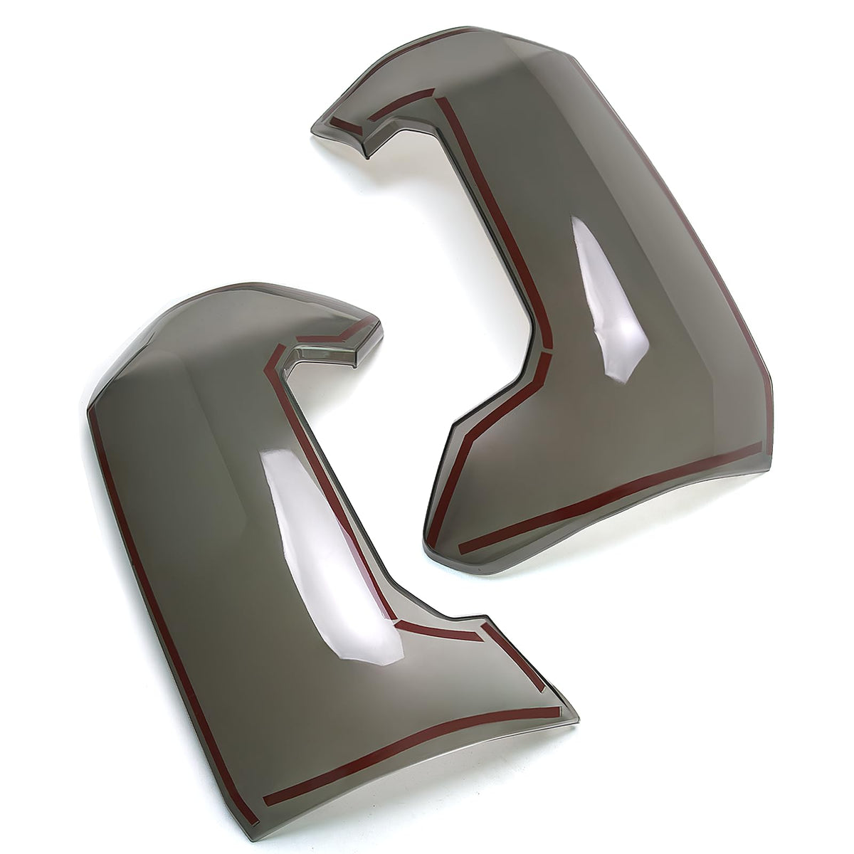 bgucar close-up of ABS texture and smoked tint demonstrating durable material and UV resistance benefit: long-lasting protection