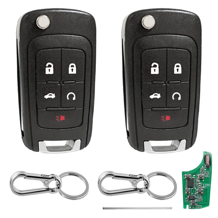BHUMKEY front view of 5-button flip remote fob showing clean housing and functional look