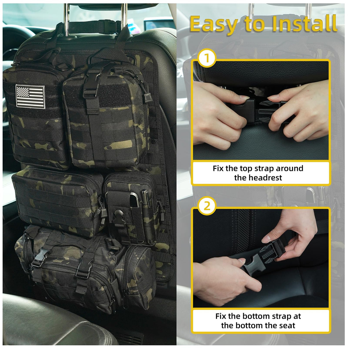 BIAOXMAW installed in truck seat showing secure fit and saved space