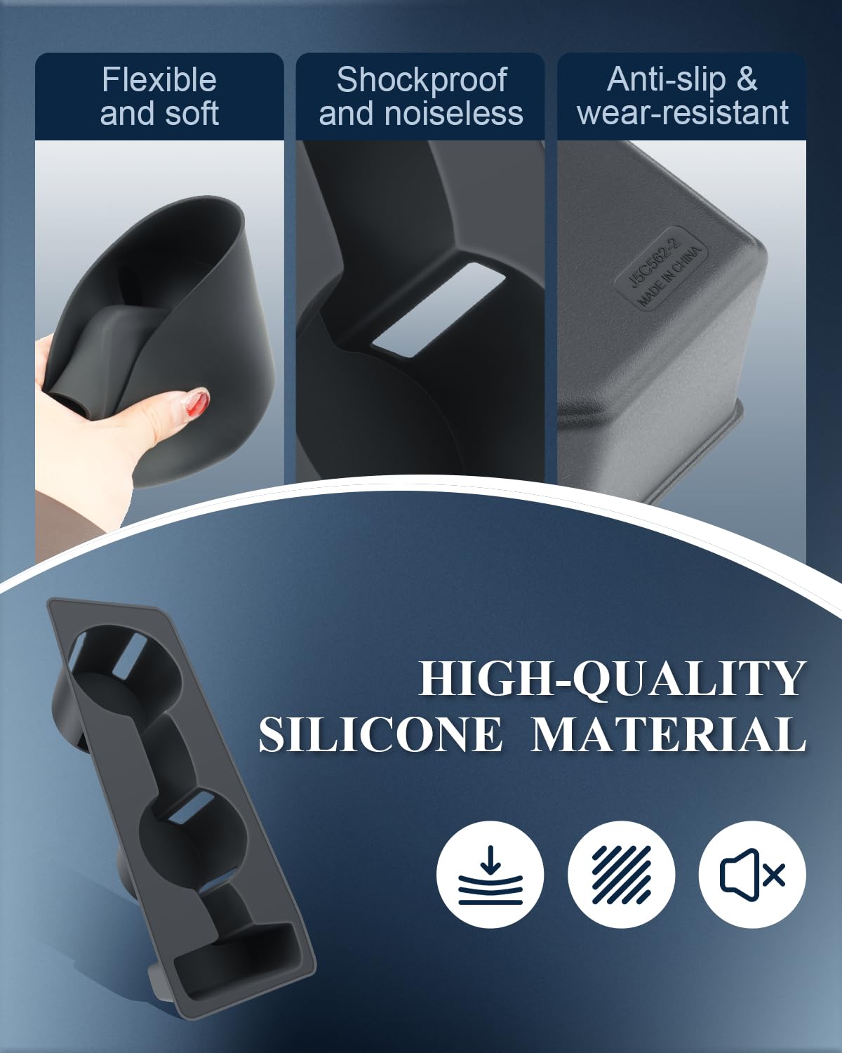 BIBIBO insert holding a coffee cup demonstrating spill containment