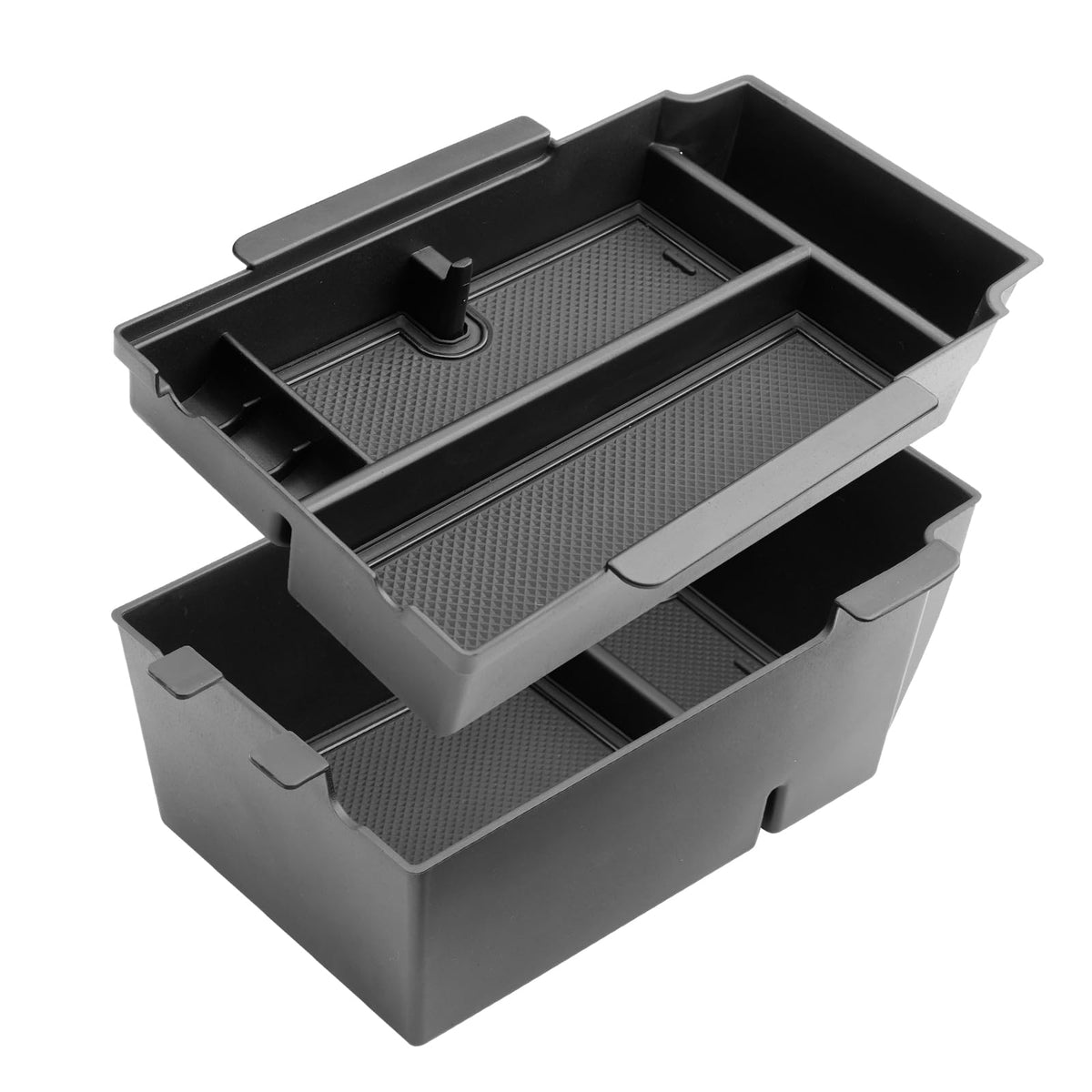 BIBIBO front view of console insert showing neat compartments and improved access