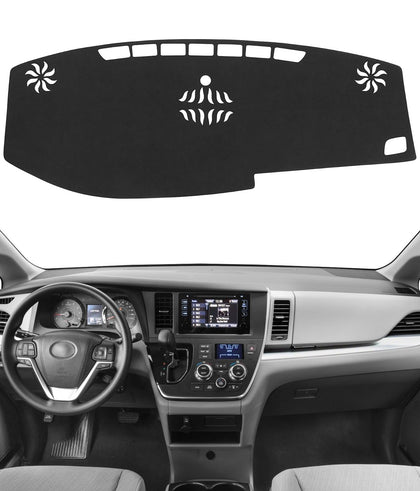 BIBLOZ front view dashboard cover fitted on Sienna protecting dash
