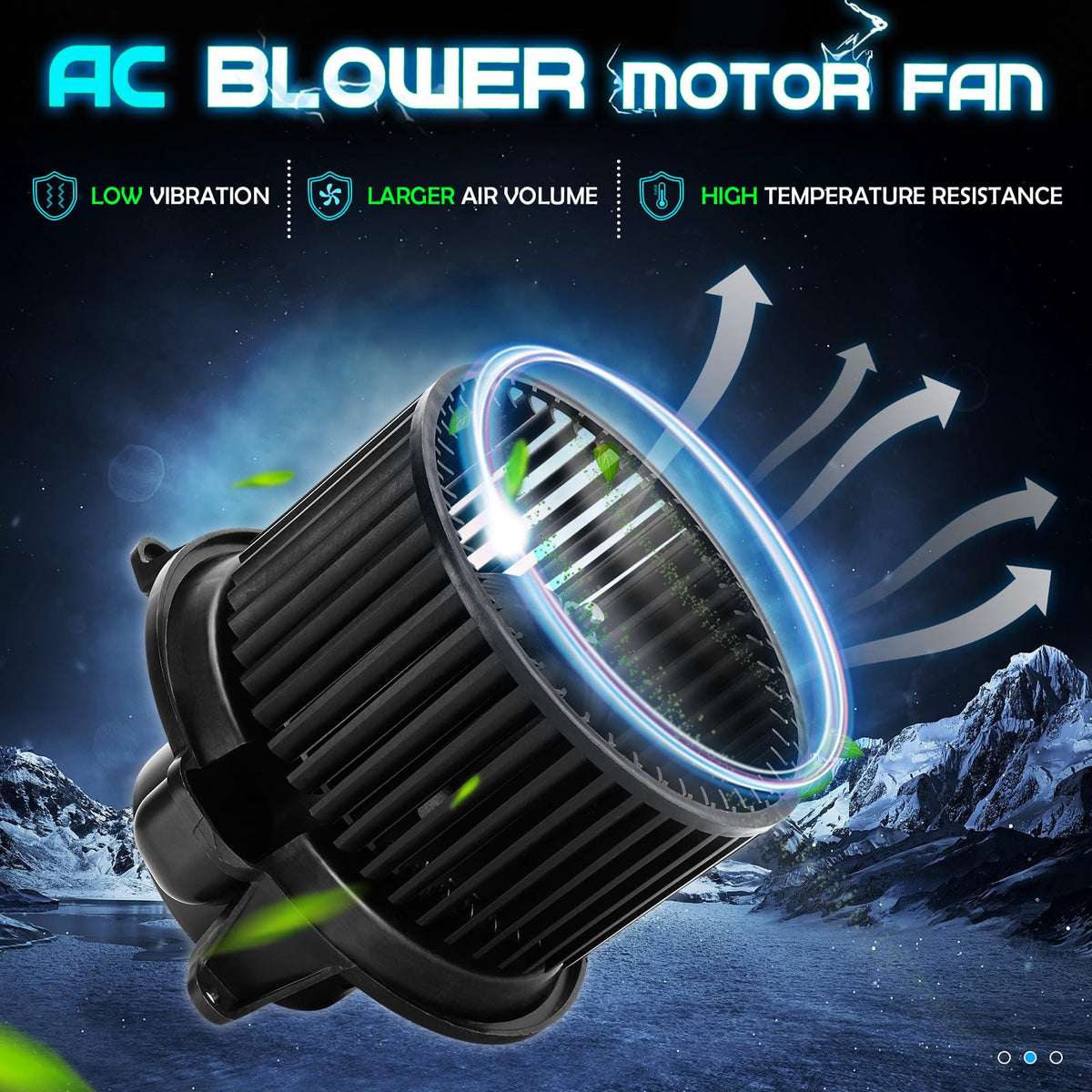 Bicentpla close-up of blower fan wheel highlighting durable materials and balance