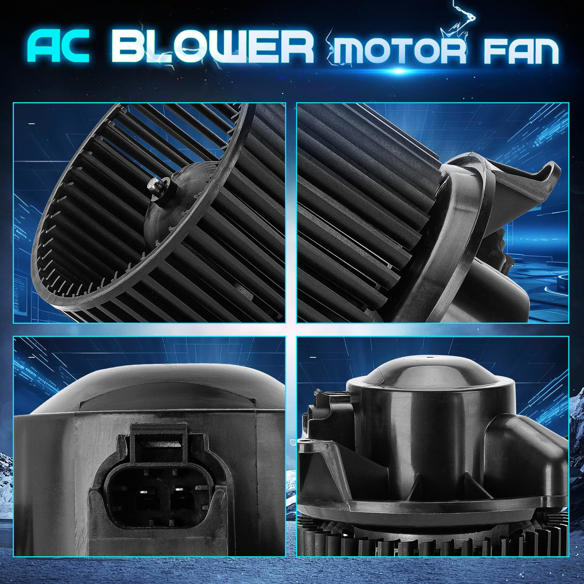 Bicentpla blower motor installed in vehicle HVAC area restoring cabin airflow