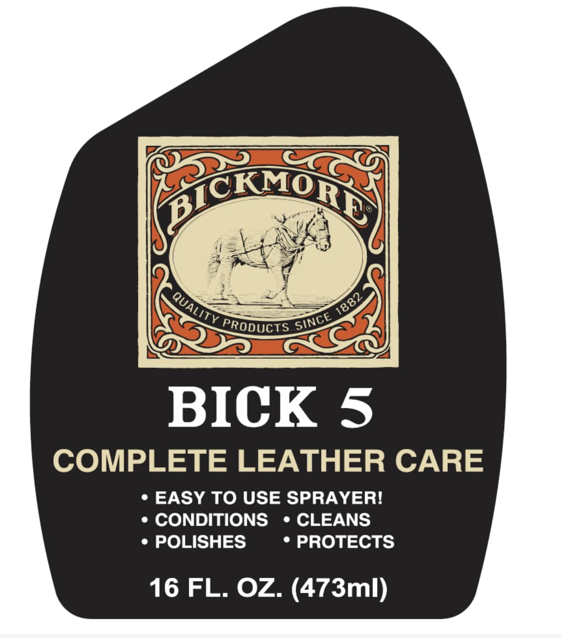 Bickmore bottle next to ruler showing 16 oz size for scale