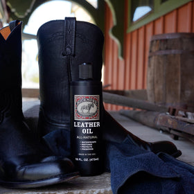 Bickmore before and after boots showing restored color and reduced cracking