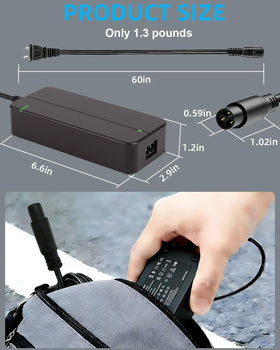 BICMDO close-up of 3-pin XLR connector showing secure fit for Super73 48V battery