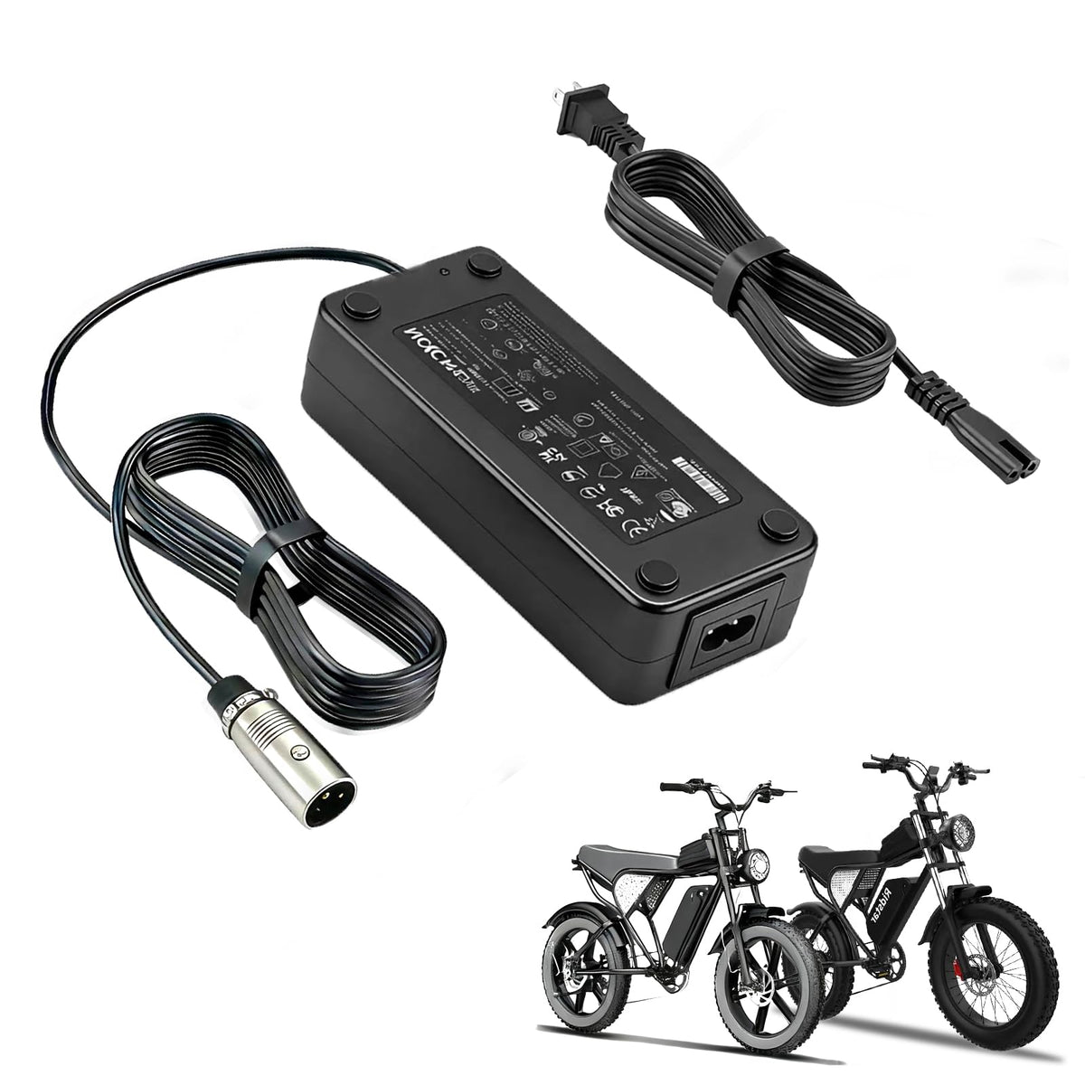 BICMDO front view of charger showing compact design and secure fit benefits