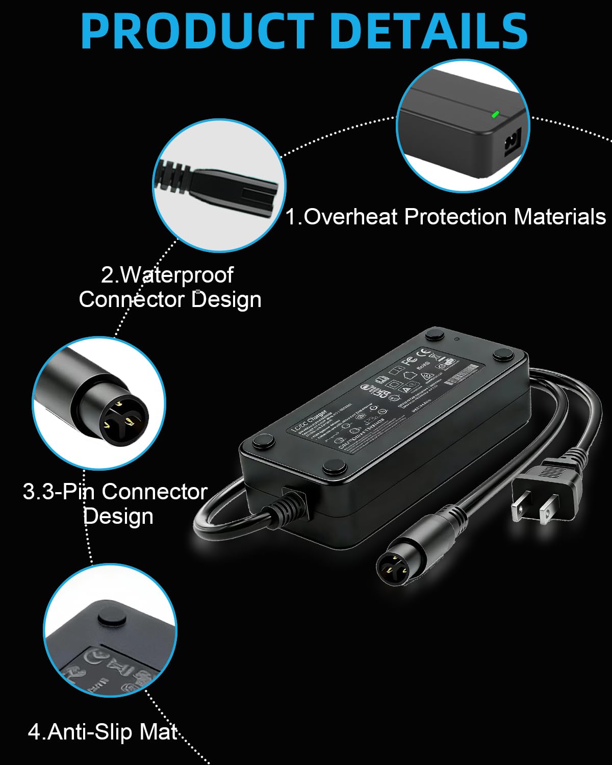 BICMDO charger next to a phone showing compact size for easy storage and portability