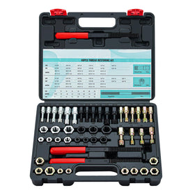 Bicos front view of open case showing organized taps dies and files for quick selection