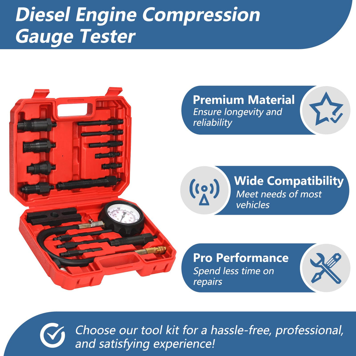 Bicos in-use compression test on engine demonstrating fast cylinder checks and reliable diagnostics