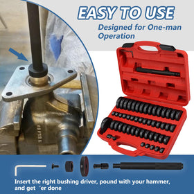 Bicos in use pressing a wheel bearing with even force and damage prevention benefit