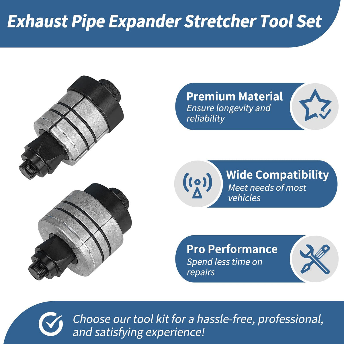 Bicos scale comparison with pipe sizes showing range from 1-5/8 to 4-1/4 inches
