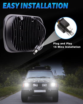 BICYACO headlight beside ruler showing dimensions for accurate fit confirmation