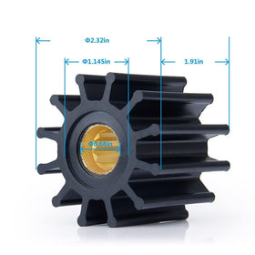 big-autoparts close-up of neoprene impeller vanes highlighting durable flexible material for reliable flow