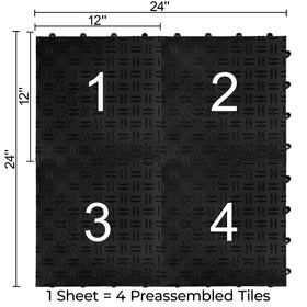Big Floors close-up of diamond double-tread pattern for improved traction