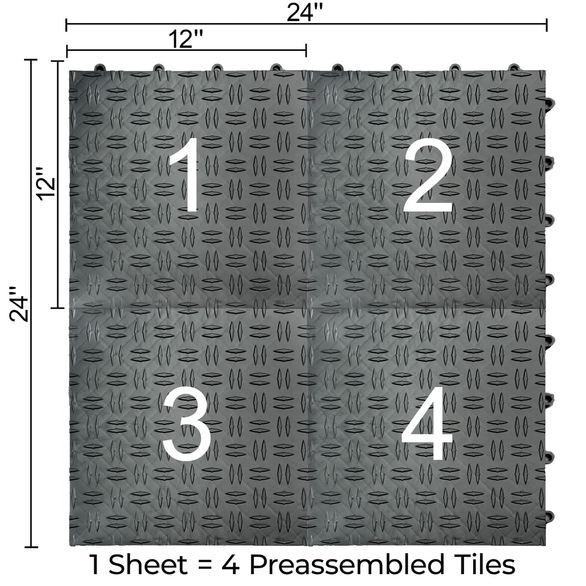 Big Floors close-up diamond double-tread pattern offering superior traction