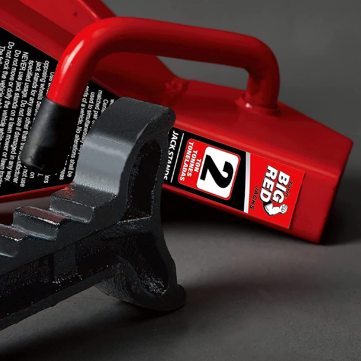 BIG RED product label and packaging showing model and safety certifications
