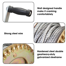 BIG RED anti-slip 7.3 inch handle detail for comfortable cranking