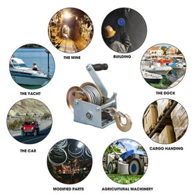 BIG RED winch in outdoor scene showing rugged weather-resistant use