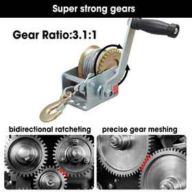 BIG RED hardened gear and two-way ratchet close-up for reliable holding