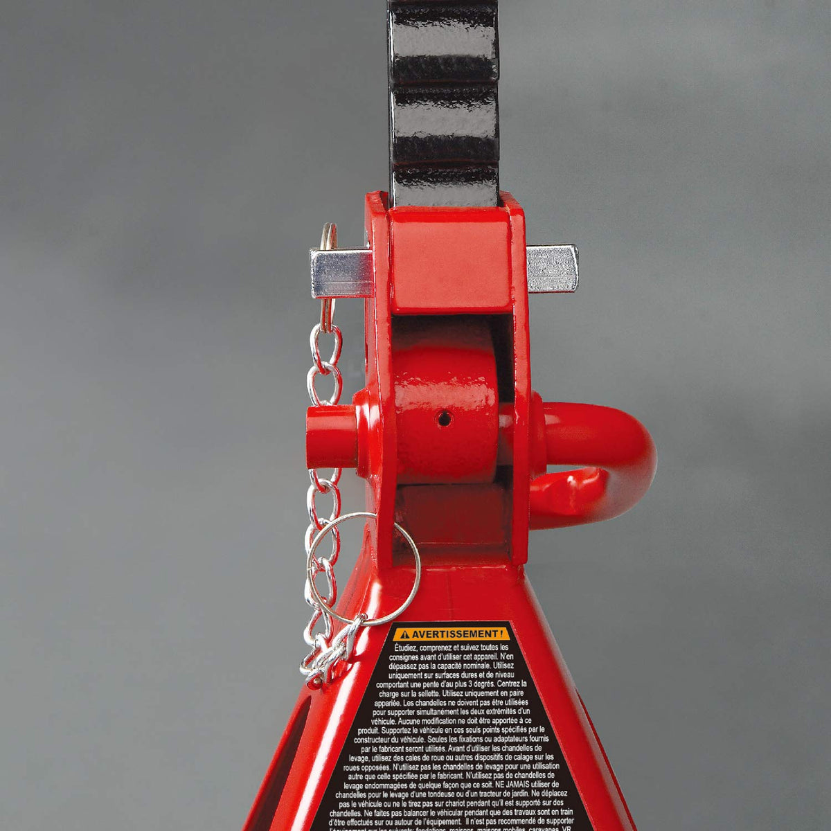 BIG RED wide pyramid base demonstrating enhanced stability on floor