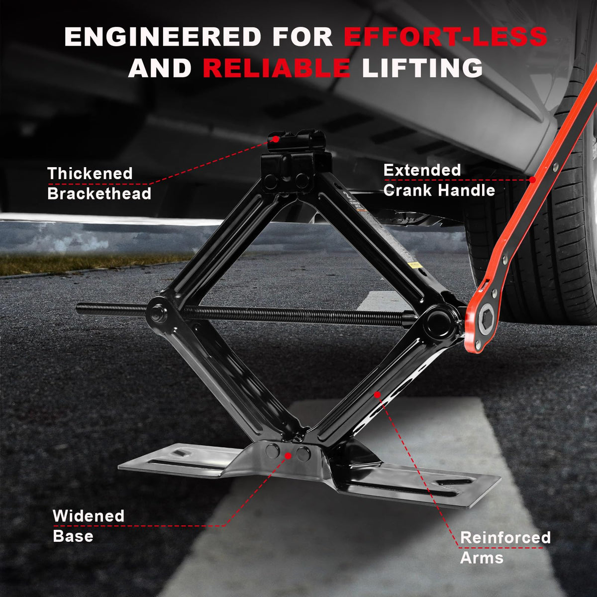 BIG RED base plate detail highlighting reinforced footprint for stable support