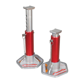 BIG RED compact storage folded stance saving space in garage or workshop