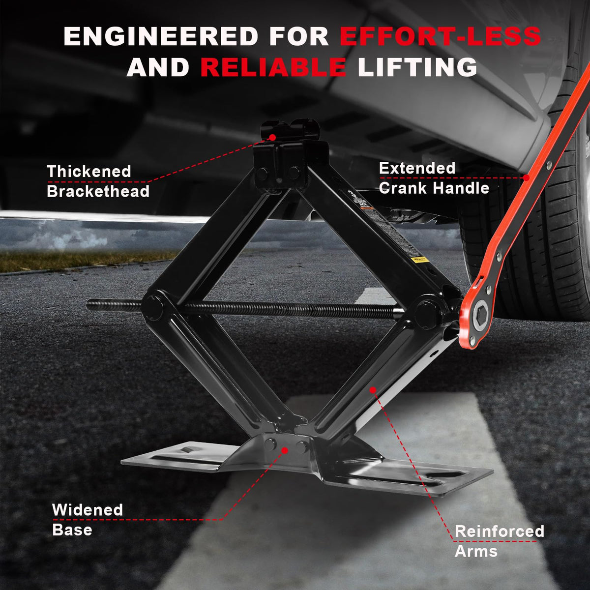 BIG RED ratchet and two-size lug wrench set for faster tire removal and tightening