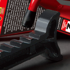 BIG RED forged ratchet bar showing sawtooth locks for quick adjustments