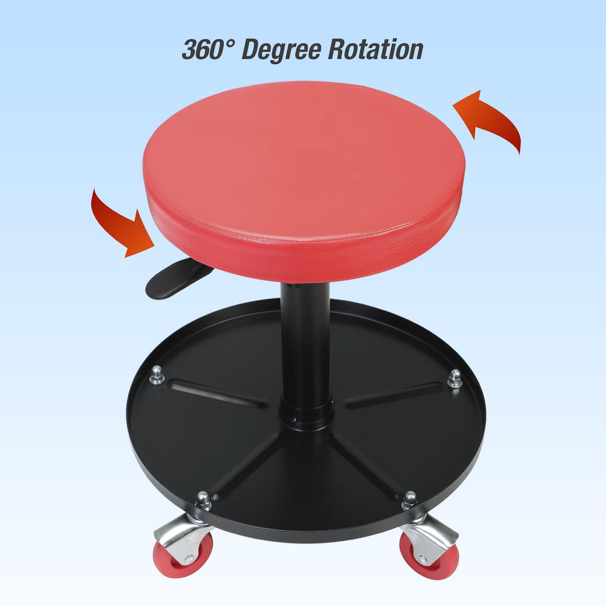 BIG RED padded vinyl seat texture offering comfortable support