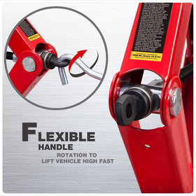 BIG RED jack fully extended showing maximum 15-1/8" lift range