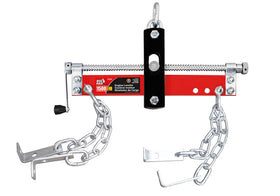 BIG RED front view of engine leveler showing robust steel and capacity benefit