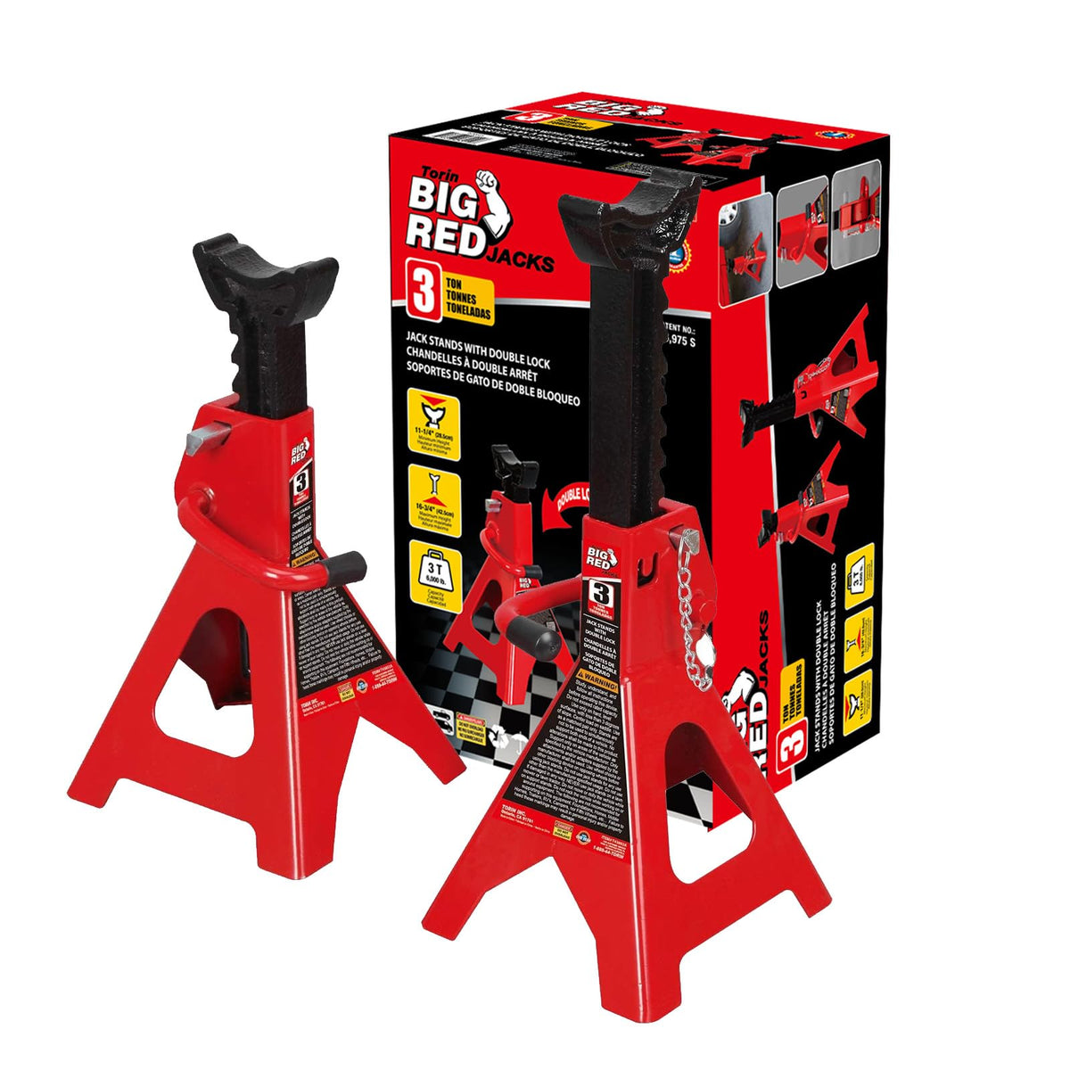 BIG RED front view of pair showing stable stance and visibility