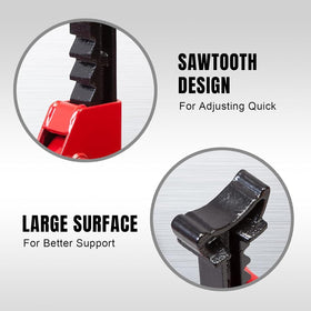 BIG RED side profile on concrete showing low clearance setup and stability