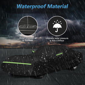 BIGACOVER secured straps on wheels keep C3 Corvette cover windproof
