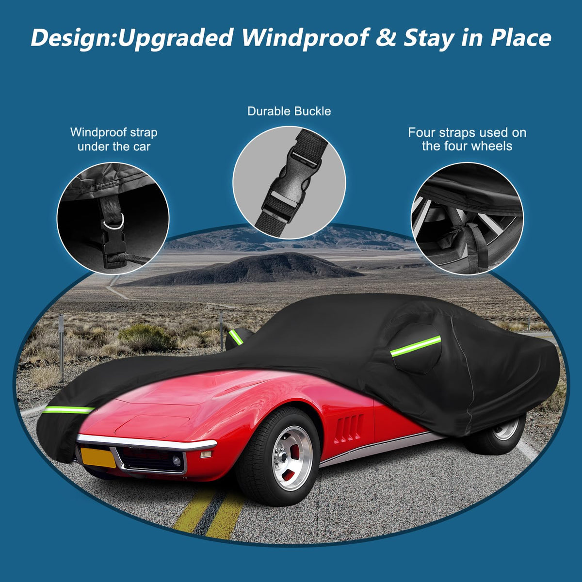 BIGACOVER soft inner lining on cover preventing scratches to paint